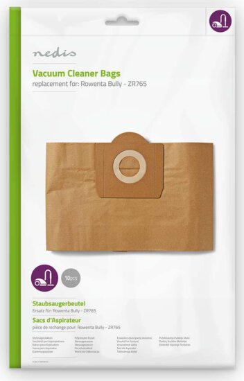 Nedis DUBG110ROW10 Porszívózsák Rowenta Bully - ZR765 helyettesítő (10 db / csomag)