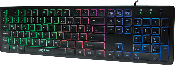 LogiLink ID0138 Billentyűzet DE - Fekete