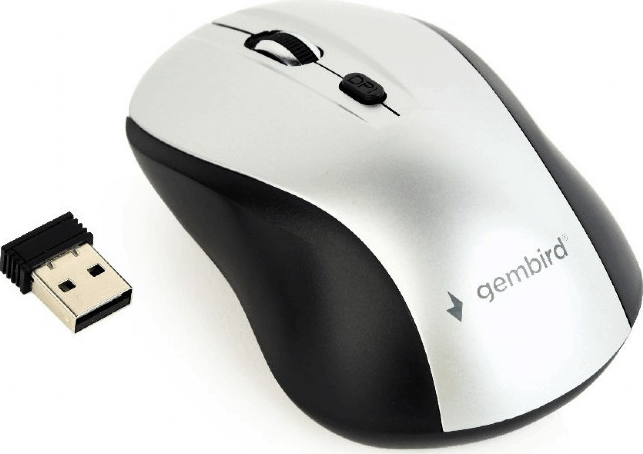 Gembird MUSW-4B-02-BS Wireless Egér - Fekete/Ezüst