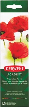 Derwent Academy Vízfesték fém dobozban - 12 színű