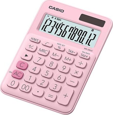 Casio MS 20 UC Asztali Számológép - Rózsaszín Casio MS 20 UC Asztali Számológép - Rózsaszín