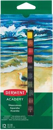 Derwent Academy 12ml/tubus Vízfesték - 12 színű