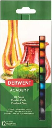 Derwent Academy Olajpasztell kréta - 12 különböző színű