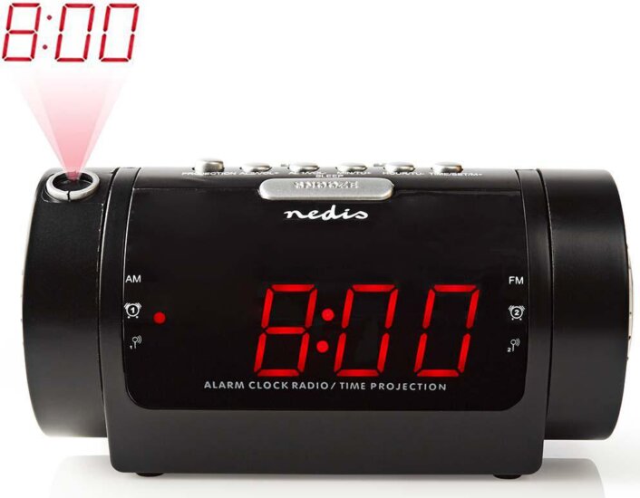 Nedis CLAR005BK Rádiós ébresztőóra - Fekete