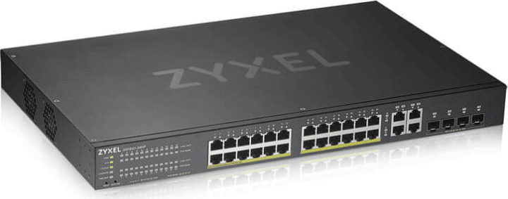 Zyxel GS1920-24V2-EU0101F Smart Gigabit Switch Fekete + STANDALONE VAGY NEBULAFLEX CLOUD