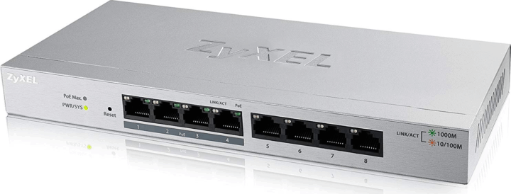 Zyxel GS1200-8HPV2-EU0101F Smart Gigabit Switch Ezüst
