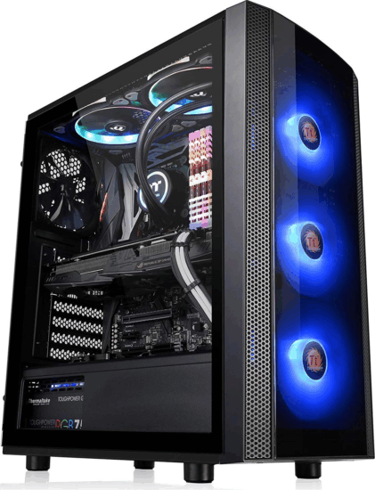 Thermaltake Versa J25 TG RGB Számítógépház - Fekete