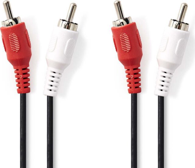 Nedis RCA - RCA Sztereó audiokábel 1m (2xRCA apa - 2xRCA apa) Fekete Nedis RCA - RCA Sztereó audiokábel 1m (2xRCA apa - 2xRCA apa) Fekete