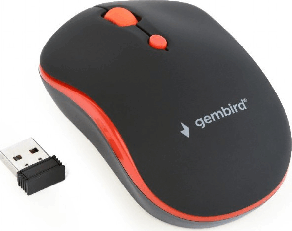 Gembird MUSW-4B-03-R Wireless Egér - Fekete - Piros Gembird MUSW-4B-03-R Wireless Egér - Fekete - Piros