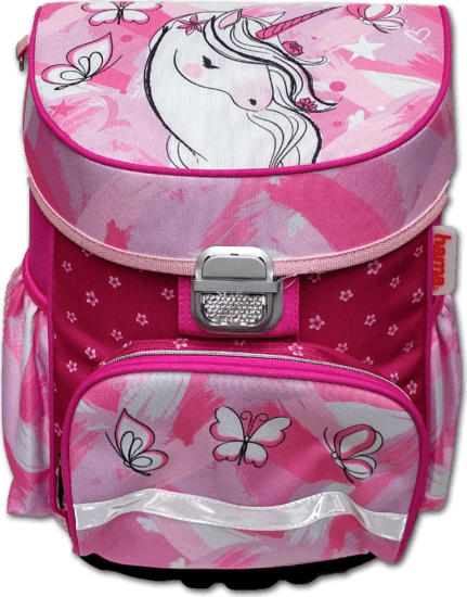 Hama Unicorn Iskolatáska tolltartóval - Rózsaszín