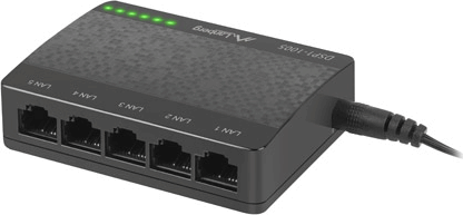 Lanberg DSP1-1005 Gigabit Switch - Fekete