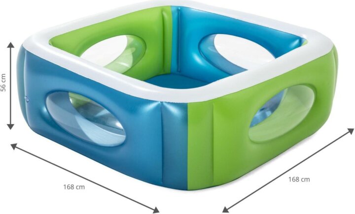 Bestway 51132 Felfújható ablakos gyerek medence ( 168 x 168 x 56 cm )