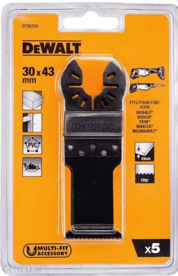 DeWalt DT20725 5 db.-os csomag gyorsvágó fafűrészlap 43 x 30mm