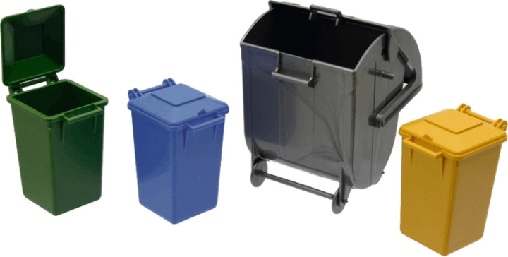 Bruder Hulladéktartály készlet (4db)
