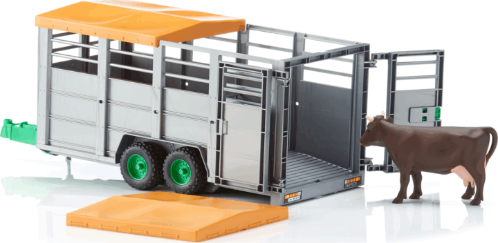 Bruder Állatszállító pótkocsi 1 tehénnel