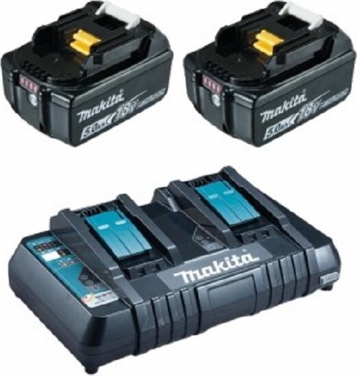 Makita 199482-2 Tápegység készlet, 2x BL1850B akku, 1x DC18RD töltő