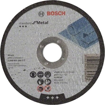 Bosch 2608603166 125 mm Darabolótárcsa egyenes Bosch 2608603166 125 mm Darabolótárcsa egyenes