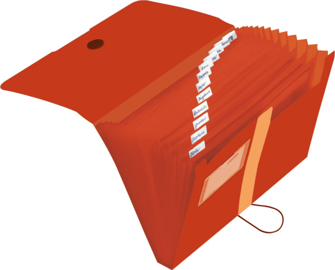 Herlitz Újrahasznosított A4 12 rekeszes mappa - Narancssárga