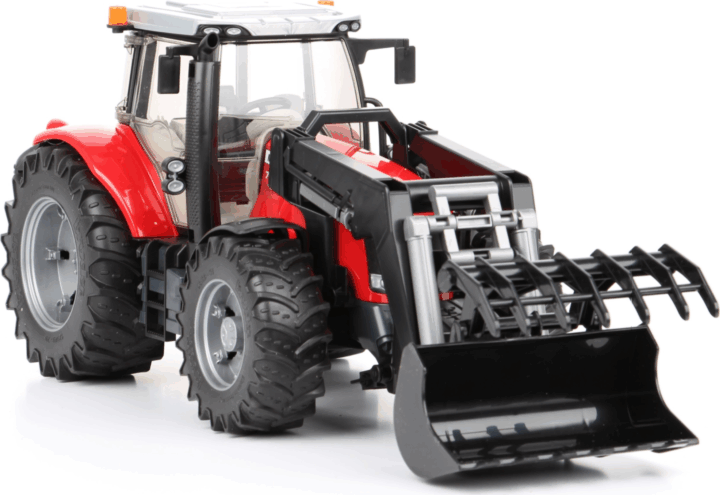 Bruder Massey Ferguson 7624 traktor homlokrakodóval (1:16)