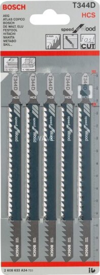 Bosch 2608633A34 T 344 D Szúrófűrészlap (5 db/csomag)