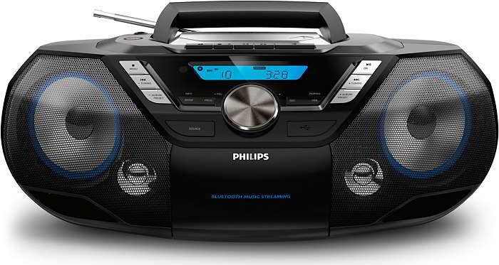 Philips AZB798T/12 hordozható CD-s rádió Fekete