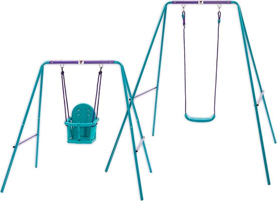 Plum: 2 az 1-ben fém hintaszett - Lila-zöldeskék Plum: 2 az 1-ben fém hintaszett - Lila-zöldeskék