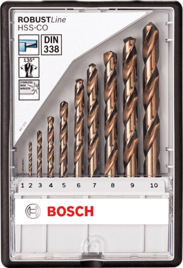 Bosch HSS-Co Robust Line Fémfúró készlet (10 db/csomag) Bosch HSS-Co Robust Line Fémfúró készlet (10 db/csomag)
