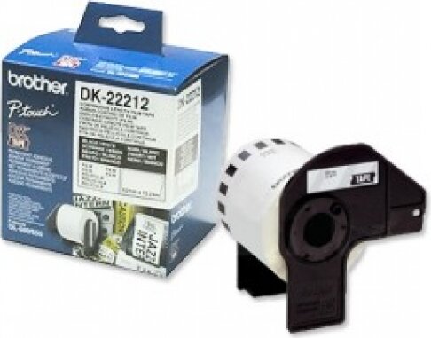 Brother Etikett címke DK22211, 29mm x 15,24m, fehér filmszalag Brother Etikett címke DK22211, 29mm x 15,24m, fehér filmszalag