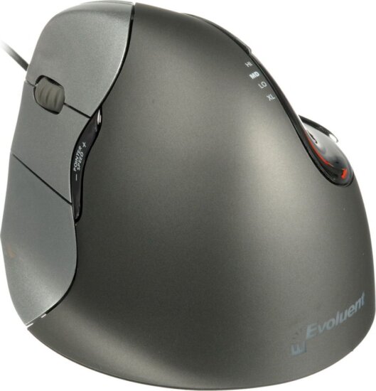 Evoluent Vertical Mouse 4 Left Vezetékes ergonomikus balkezes egér - Ezüst/Fekete Evoluent Vertical Mouse 4 Left Vezetékes ergonomikus balkezes egér - Ezüst/Fekete