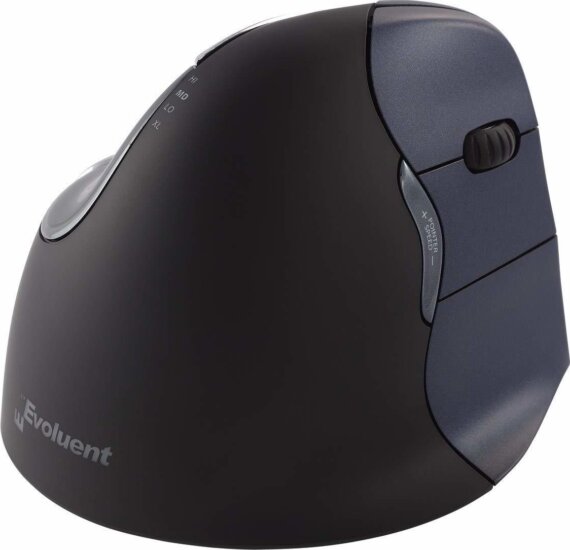 Evoluent VerticalMouse 4 Right Wireless Ergonomikus Egér - Fekete/Kék