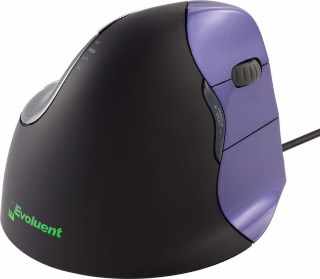 Evoluent VerticalMouse 4 Small USB Ergonomikus Egér - Fekete/Lila Evoluent VerticalMouse 4 Small USB Ergonomikus Egér - Fekete/Lila