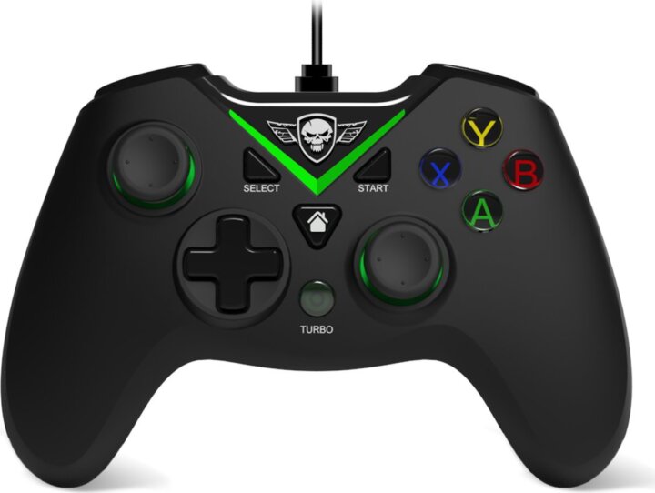 Spirit of Gamer PGX WIRED Vezetékes controller - Fekete/Zöld