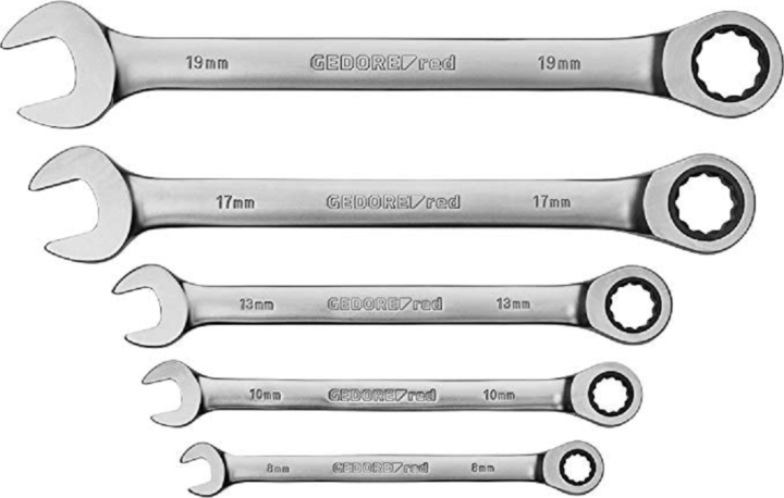 Gedore Red R07105005 Kombinált racsnis csavarkulcs készlet (5db / csomag)