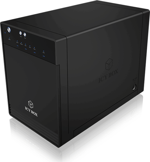 RaidSonic Icy Box IB-3740-C31 4x 3.5" USB 3.1 Gen 2 Type-C Külső HDD ház - Fekete