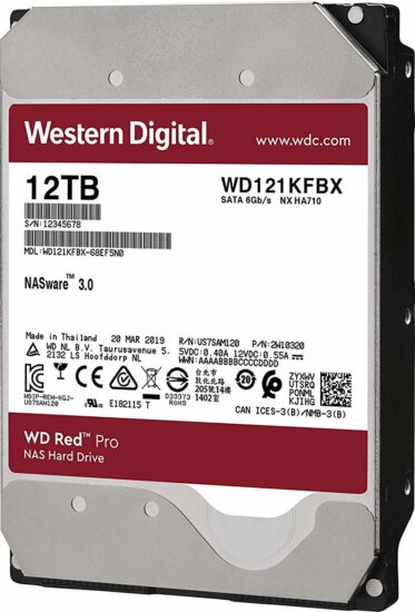 Western Digital 12TB Red Pro SATA3 3.5" NAS HDD