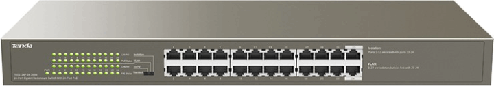 Tenda TEG1124P-24-250W PoE Smart Gigabit Switch Ezüst