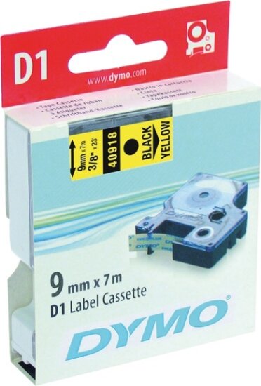 DYMO LM D1 Feliratozógép szalag 9mm fekete betű / sárga alap