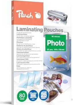 Peach S-PP080-20 80 mikron 10x15 cm fényes lamináló fólia (25 db / csomag)