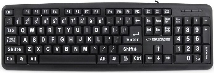 Esperanza Florida USB Billentyűzet US - Fekete Esperanza Florida USB Billentyűzet US - Fekete