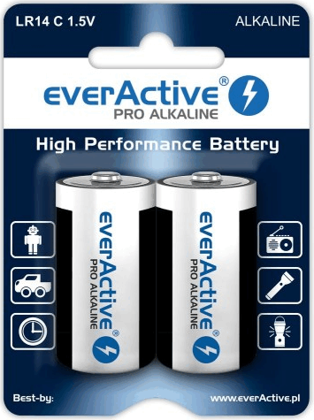 everActive 6LR615PAK Pro Alkaline LR14 C elem (2 db / csomag)