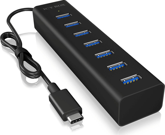 RaidSonic Icy Box IB-HUB1700-C3 USB 3.0 HUB (7 port) Fekete RaidSonic Icy Box IB-HUB1700-C3 USB 3.0 HUB (7 port) Fekete