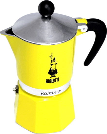 Bialetti Rainbow 3 személyes Kávéfőző - Sárga Bialetti Rainbow 3 személyes Kávéfőző - Sárga