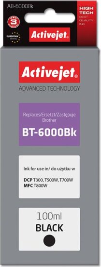 ActiveJet (Brother BT-6000BK) Tintapatron Fekete