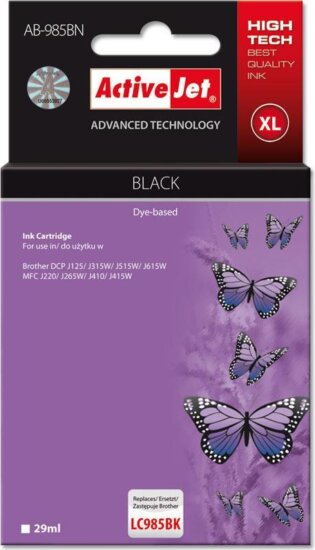 ActiveJet (Brother LC985BK) Tintapatron Fekete
