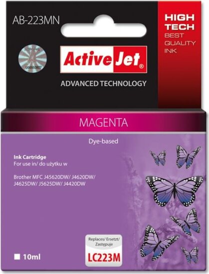 ActiveJet (Brother LC223M) Tintapatron Magenta ActiveJet (Brother LC223M) Tintapatron Magenta