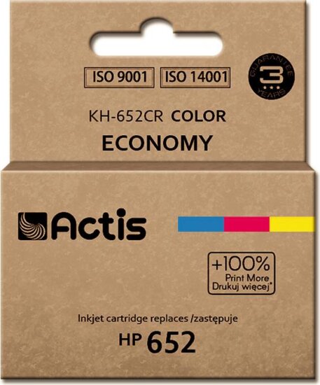 Actis (HP 652 F6V24AE) Tintapatron Tricolor
