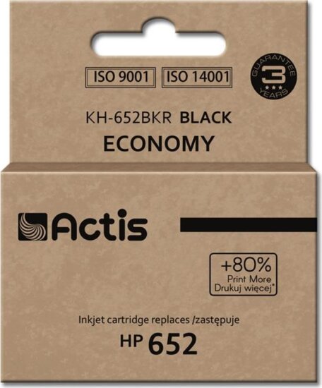 Actis (HP 652 F6V25AE) Tintapatron Fekete Actis (HP 652 F6V25AE) Tintapatron Fekete