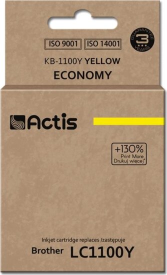 Actis (Brother LC1100Y/980Y) Tintapatron Sárga