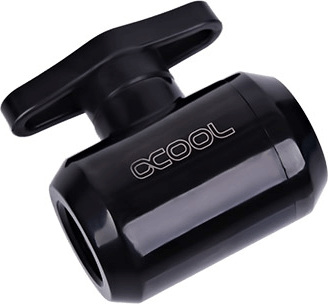 Alphacool G1/4 Két irányú golyóscsap - Fekete