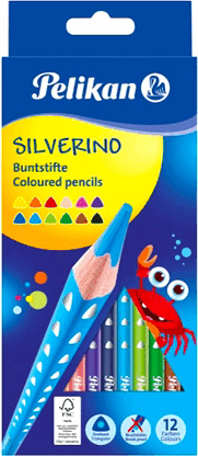 Herlitz Pelikan: Silverino színes ceruza készlet - 12db